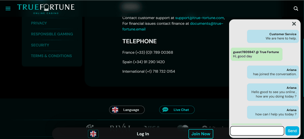 True Fortune Online Casino